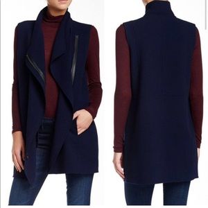 Vince navy 100% wool vest or mini dress